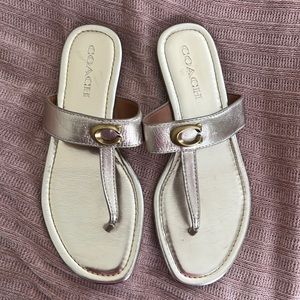Coach Sandals Gold size 8